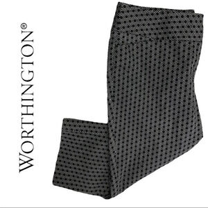 Worthington Geometric Print Capri Pants Black  White Size 6
